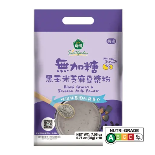 [BEV-NTR-20GX10-1364] 無加糖黑玉米芝麻豆漿粉