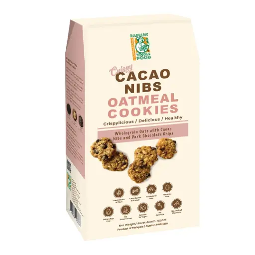 [SNC-BIS-150G-989] [RADIANT WHOLE FOOD] Crispy Cacao Nibs Oatmeal Cookies (150g)