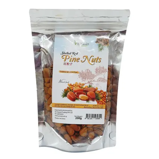 [SNC-DFN-200G-1246] [YES NATURAL] Shelled Red Pine Nuts (200g)