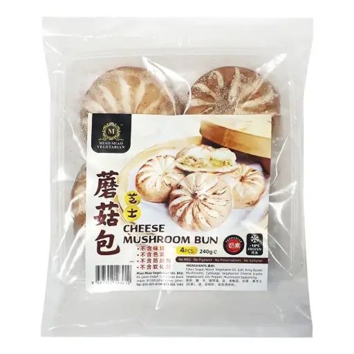 [FRZ-FPD-240G-1329] [MIAO MIAO] Cheese Mushroom Bun (60g x 4pc)
