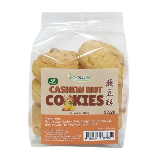 [SNC-SNK-180G-1304] [YES NATURAL] Cashew Nut Cookies (180g)